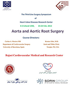 Aorta and Aortic Root Surgery۲۰۱۲